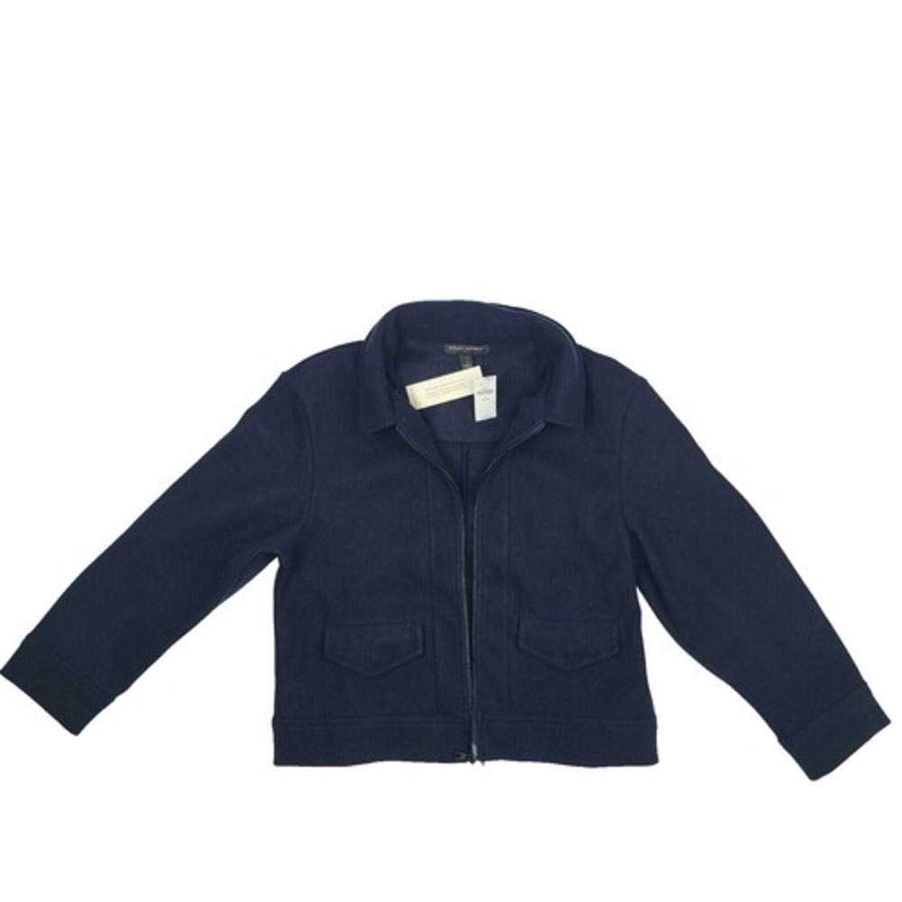 Banana Republic Melton Volume-Sleeve Navy Jacket NWT Womens S Petite‎